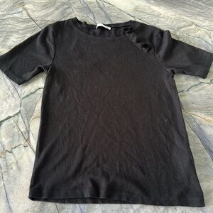 Zara Top with Velvet Button Detail on Front